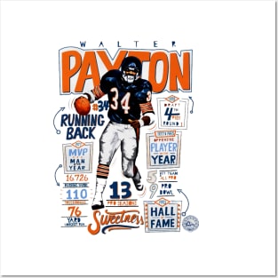 Walter Payton Chicago Stats Posters and Art